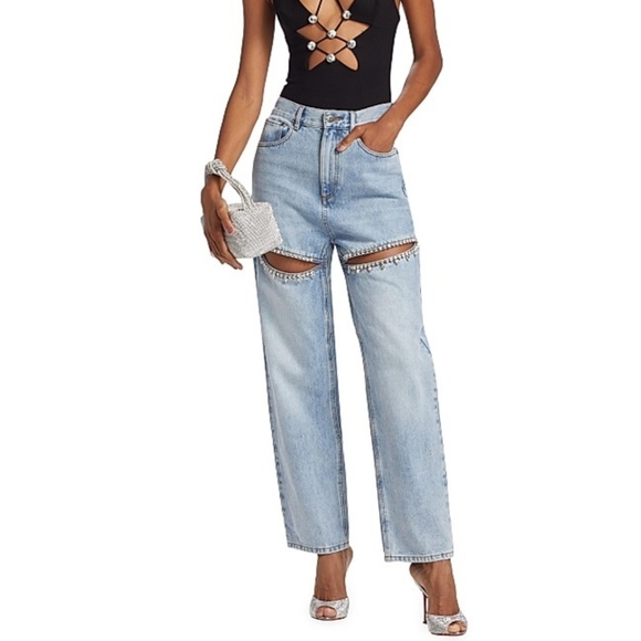 Torn by Ronny Kobo Denim - Torn By Ronny Kobo Mariah Crystal Embellished Jeans New Size 25